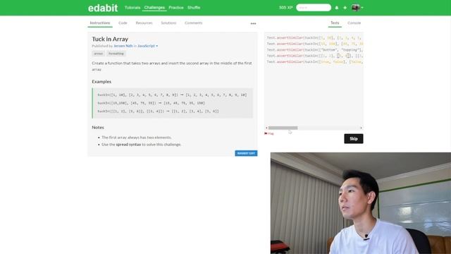 Edabit - Tuck in Array смотреть онлайн
