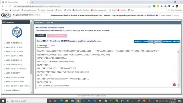 Parse EDI 271 To HTML смотреть онлайн