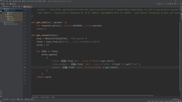 Простой парсинг сайтов на Python _ requests, BeautifulSoup, csv (1080p) смотреть онлайн