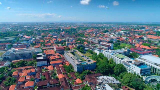 Flight overlooking the city of Bali on the Indian Ocean 33 смотреть онлайн