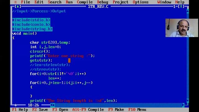 Reverse of String and String Length without Using String Handling Function in C Programming Languag смотреть онлайн