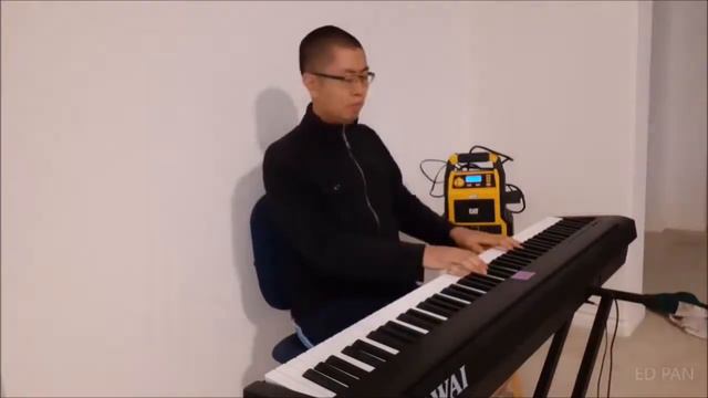 Playing Electric Digital Piano Kawai ES 110 Using Portable Power Station Battery смотреть онлайн