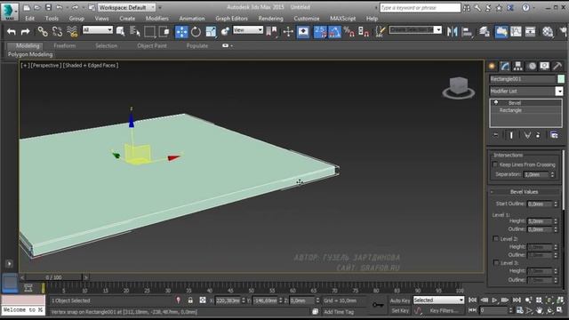 Плитка в 3d max с помощью Extrude + Bevel смотреть онлайн