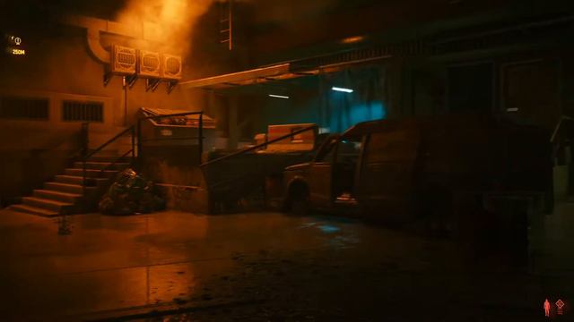 A walk through Night City. Cyberpunk 2077 relaxing walk @ 1920x1080 смотреть онлайн