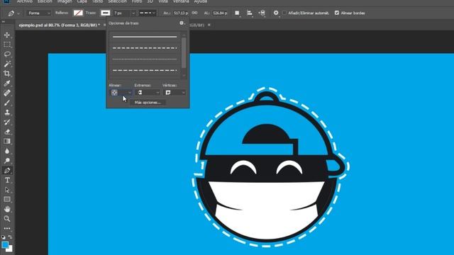Como hacer LINEAS PUNTEADAS a partir de una SELECCIÓN con PHOTOSHOP [5 sencillos pasos] смотреть онлайн