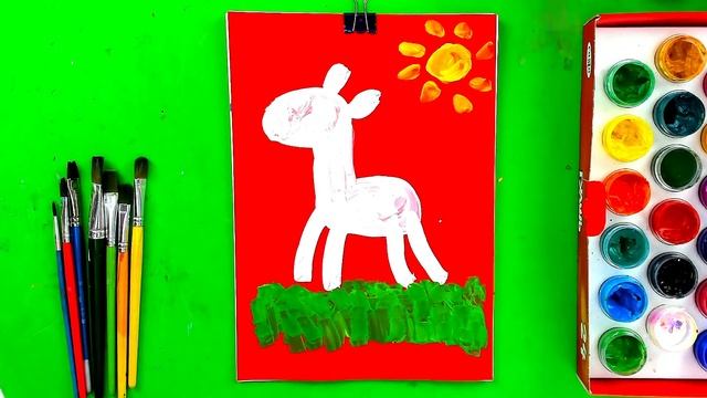 Рисуем ЗЕБРУ красками смотреть онлайн