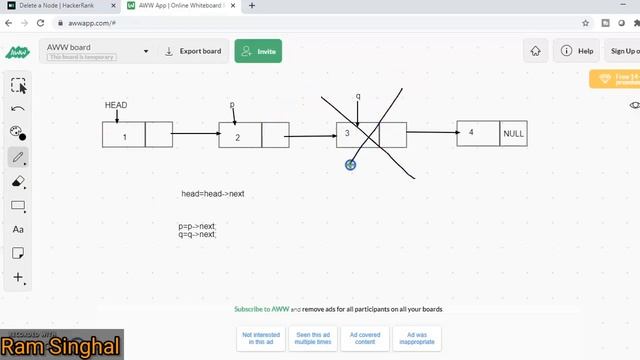 Delete a node at specific position ||Linked List || coding4u смотреть онлайн