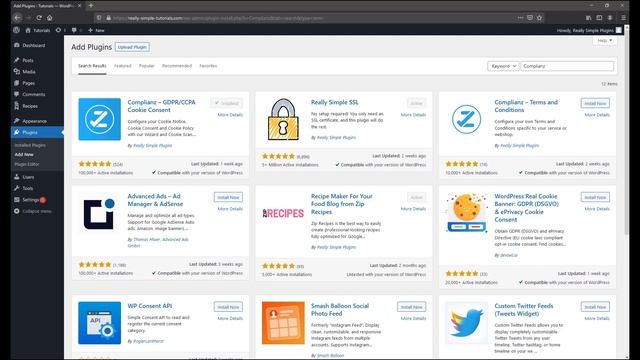Complianz - Installation tutorial смотреть онлайн