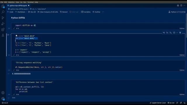 Python's Difflib | Finding the difference between datatypes смотреть онлайн
