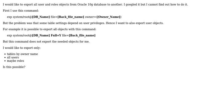 Export Oracle tables based on owner + all users from database (2 Solutions!!) смотреть онлайн