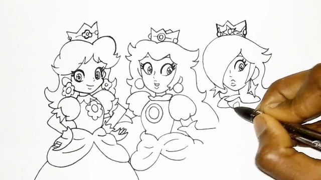 How To Draw Princess Peach From Super Mario | Cartooning Cute Drawings смотреть онлайн