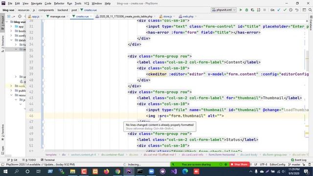 Laravel + VueJS Part - 15 - Install ckeditor5, preview post thumbnail and save post info 5 смотреть онлайн