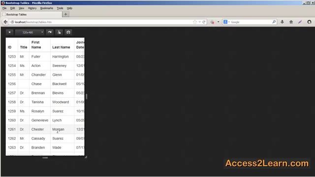 How to use Tables with the Bootstrap Version 3 Framework смотреть онлайн