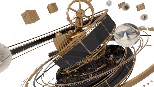 Projector and Film Reel 3d model animation смотреть онлайн
