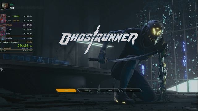 GhostRunner speedrun: Any% - Classic, inbounds in 37m 58s 600ms смотреть онлайн