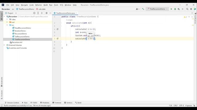 Tree Recursion | Data Structure and Algorithm | justCoding( ) | Hands On | Java смотреть онлайн