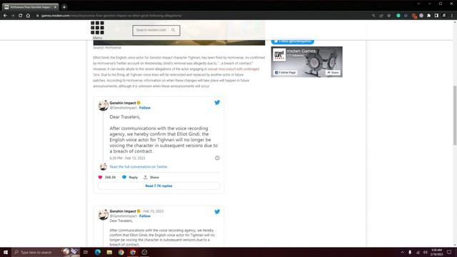 Genshin Impact VA was fired for engaging in pedo-like behavior with underage fans. смотреть онлайн