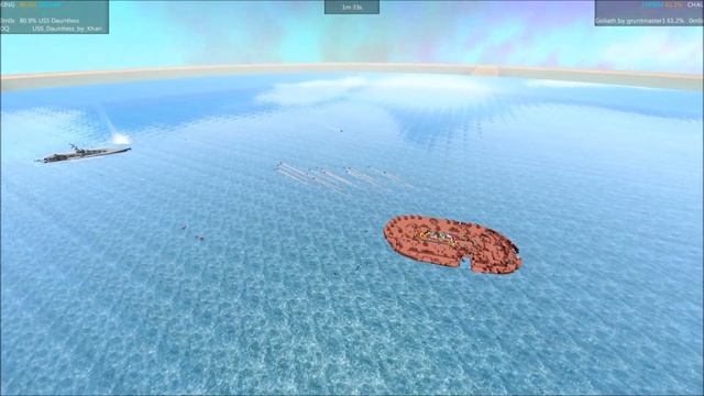 From The Depths Tournament Battleship Brawl S3E82 Goliath vs USS Dauntless смотреть онлайн
