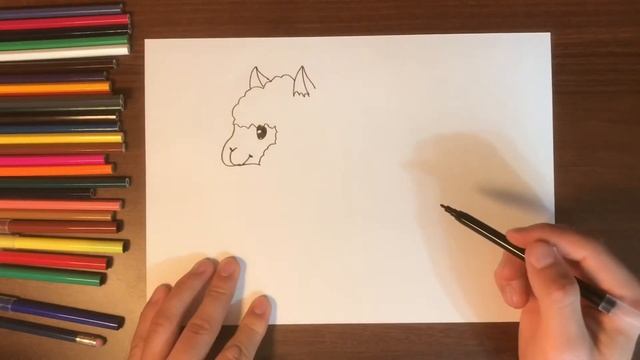 How to draw lama | Drawing with children | Drawing tutorial смотреть онлайн