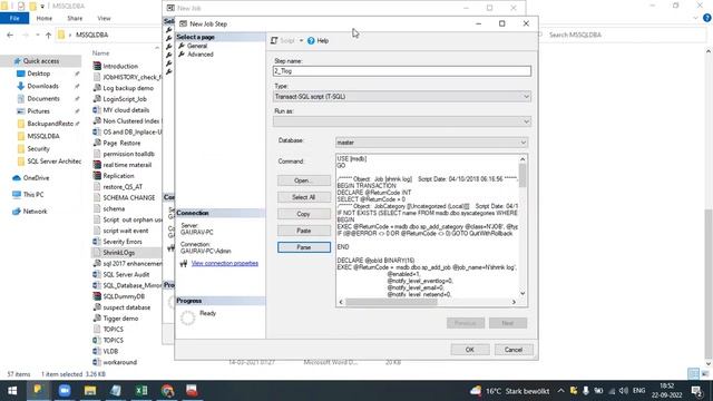 how to create MSSQL AGENT JOB AND how to see AGENT SERVICE IN MSSQL SERVER IN HINDI смотреть онлайн