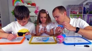 Катя с папой и Максом играют в ЧЕЛЛЕНДЖ АССОЦИАЦИИ с игрушками