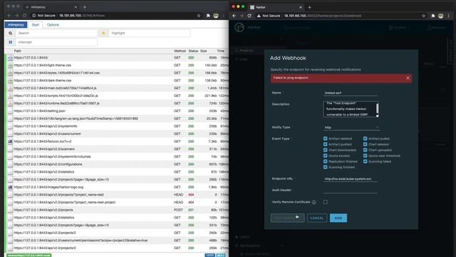 Harbor SSRF - CVE-2020-13788 смотреть онлайн