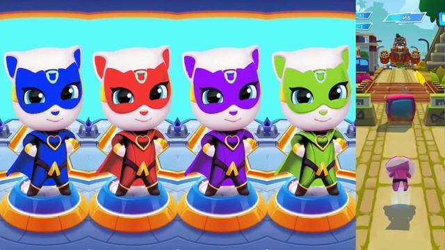 Talking Tom Hero Dash Defeat The Bosses in Order - Angela 5x (iOS Android Gameplay) смотреть онлайн