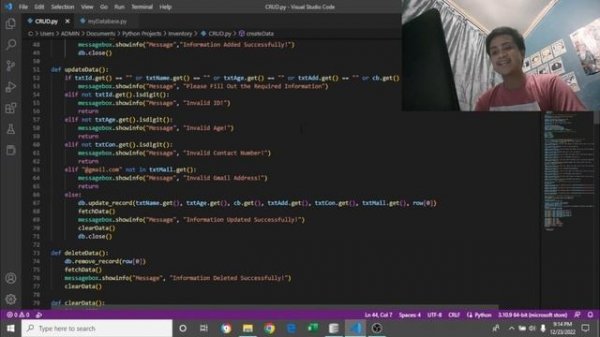 Sqlite Database using Python