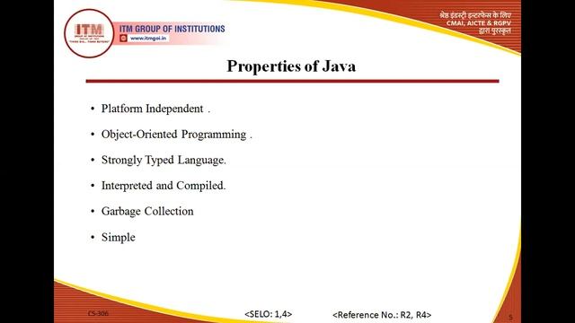 CS 306 JAVA INTRODUCTION OF JAVA B.TECH II YEAR смотреть онлайн