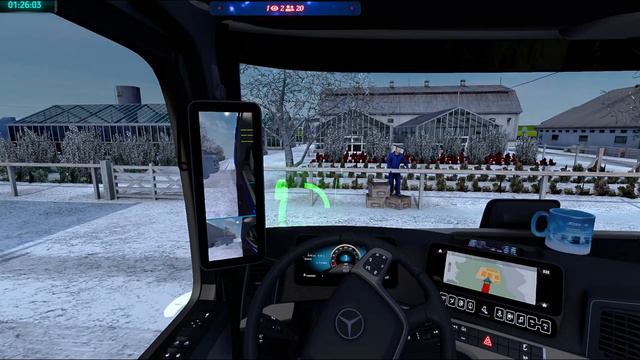 ETS 2. 1.39 на Mercedes NEW ACTROS 2019 Первый стрим 2021 ИЛИ НАВИГАТОР БАЛАБОЛ смотреть онлайн