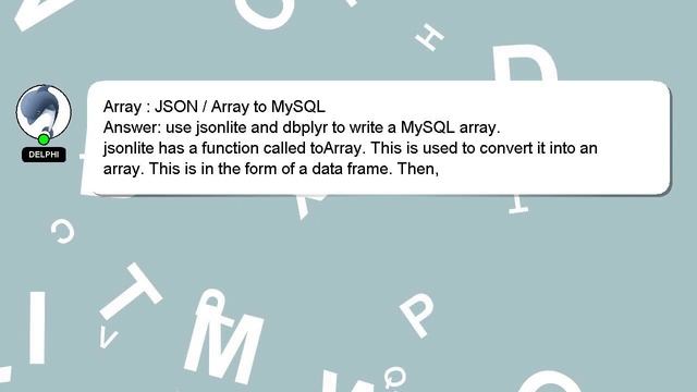 Array : JSON / Array to MySQL смотреть онлайн