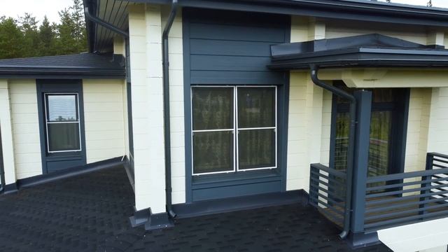 ? Дом из клееного бруса с гаражом в стиле Ллойда Райта | Skandi