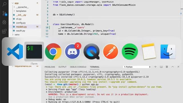 10.3 [P1] - FLASK - 3rd party login with flask-dance, Sqlalchemy, flask-login, React смотреть онлайн