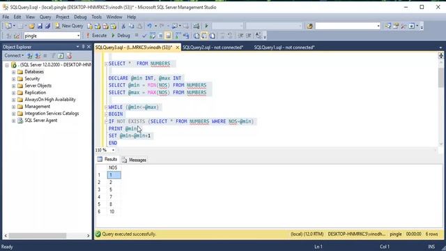 Missing rows in sql ||Pingle||pingle technologys||vinodh sql|| SQL interview Questions смотреть онлайн