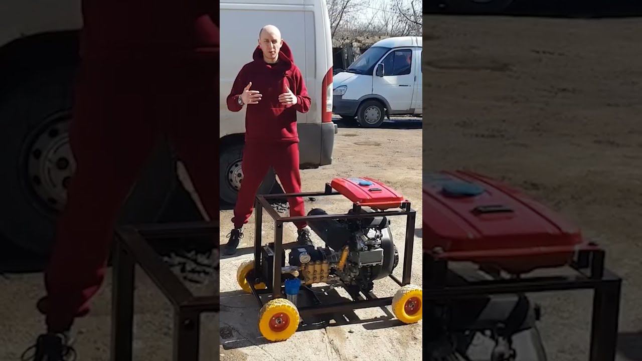 Бензиновая мойка 500 бар, очистка грязевой фрезой высоким давлением (для промышленности) смотреть онлайн