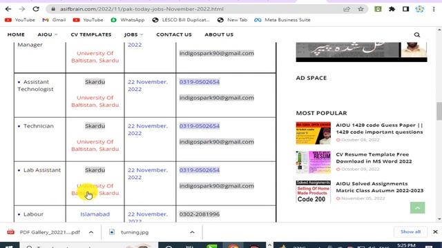 today jobs (government & private) posted on 22 November, 2022 || Pak today jobs || latest jobs смотреть онлайн