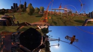 360 VR Video Megalodon Roller Coaster & SIREN HEAD | 4K | Escape Shark