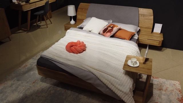 Двуспальная кровать из массива дуба Alina (Алина) смотреть онлайн