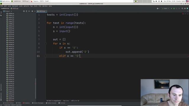 Решение задачи «1567A. Доска с домино» с сайта codeforces.com на python смотреть онлайн
