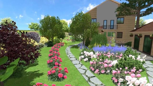 Ландшафтный проект участка в Каменке. НСО смотреть онлайн