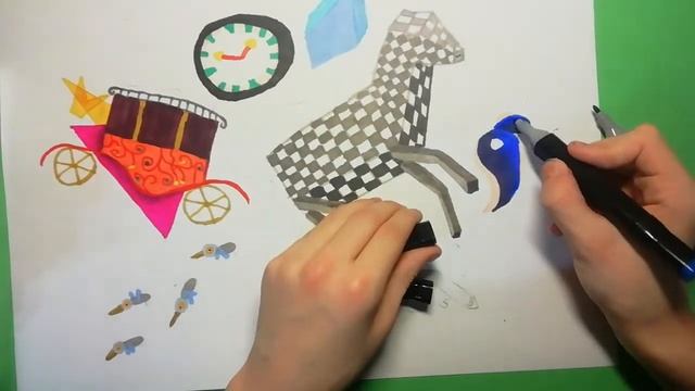 Как МАРКЕРАМИ нарисовать АБСТРАКЦИЮ | простой способ хорошей абстракции с хорошим смыслом. смотреть онлайн