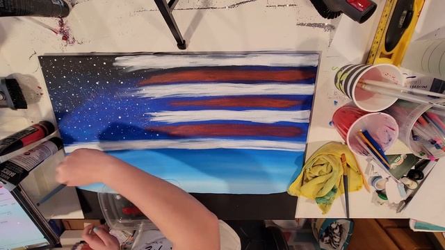 American Flag Northern Lights | Painting Tutorial | Morgan Shea смотреть онлайн