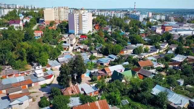 г. Калуга, с высоты птичьего полета, лето. смотреть онлайн