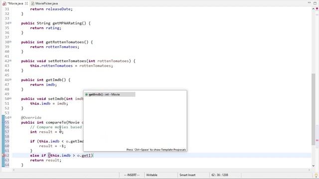 Writing a Java compareTo Method (Comparable interface) смотреть онлайн