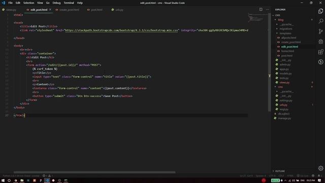 12. Django Foundations: Editing & Updating a Post смотреть онлайн