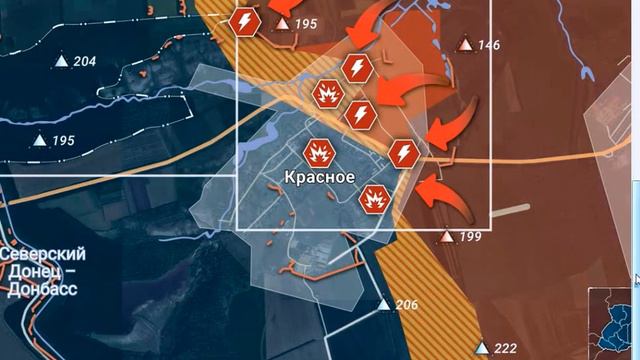 Продвижение в районе Артёмовска (село Красное) к исходу 26 февраля 2024 года (карта) смотреть онлайн