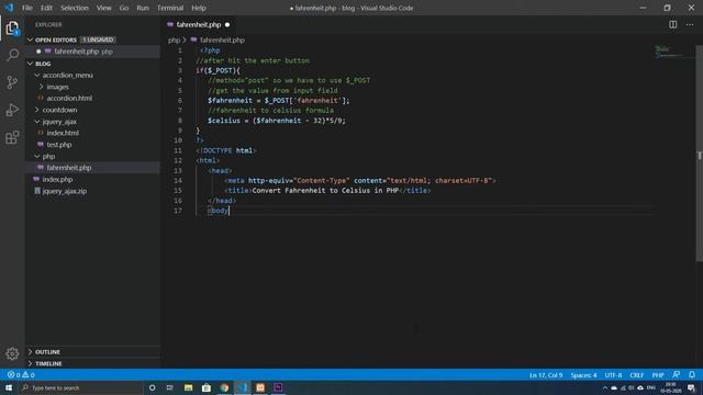 PHP Program to Convert Fahrenheit to Celsius смотреть онлайн