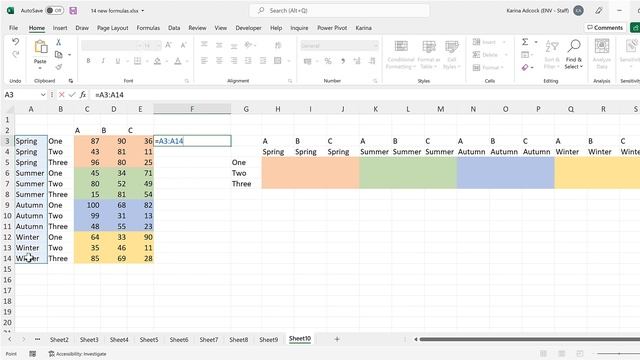 How to rearrange a table in excel | EXPAND & TOROW formula смотреть онлайн
