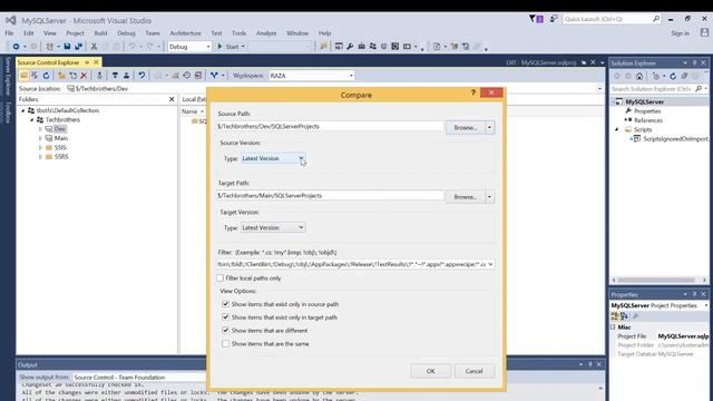 How to Compare Source Code in TFS 2015 - Team Foundation Server 2015 Tutorial смотреть онлайн