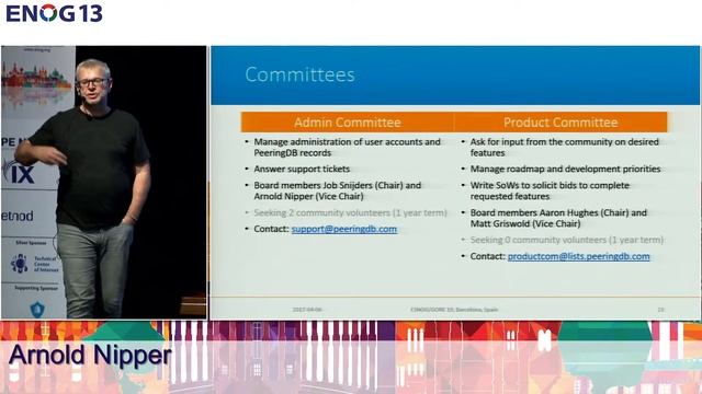 ENOG 13: Arnold Nipper - PeeringDB Update (RU) смотреть онлайн